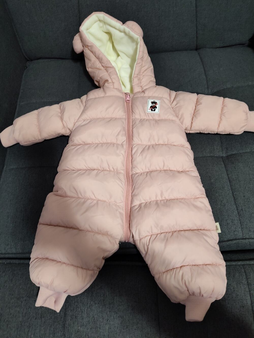 Brand New Pink Plush-Lined Snow Suit 3-6 Months Baby